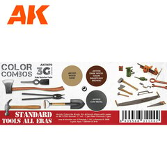 AK Interactive AK11670 - Standard Tools All Eras Combo 3G, акриловая краска цена и информация | Принадлежности для рисования, лепки | kaup24.ee