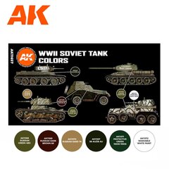 Akrüülvärv AK Interactive AK11657 – WWII Soviet Tank Colors 3G hind ja info | Kunstitarbed, voolimise tarvikud | kaup24.ee