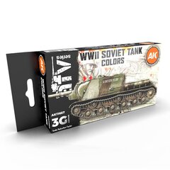 AK Interactive AK11657 - WWII Soviet Tank Colors 3G, акриловая краска цена и информация | Принадлежности для рисования, лепки | kaup24.ee