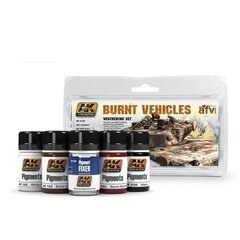 AK Interactive AK4120 - Burnt Vehicles Set, набор цена и информация | Принадлежности для рисования, лепки | kaup24.ee