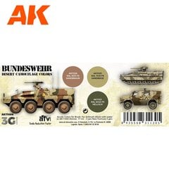 AK Interactive AK11666 - Bundeswehr Desert Colors 3G, акриловая краска цена и информация | Принадлежности для рисования, лепки | kaup24.ee