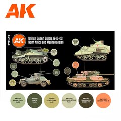 AK Interactive AK11646 - British Desert Colours 3G, акриловая краска цена и информация | Принадлежности для рисования, лепки | kaup24.ee