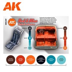 AK Interactive AK11685 - Red And Blue Interior Colors, акриловая краска цена и информация | Принадлежности для рисования, лепки | kaup24.ee