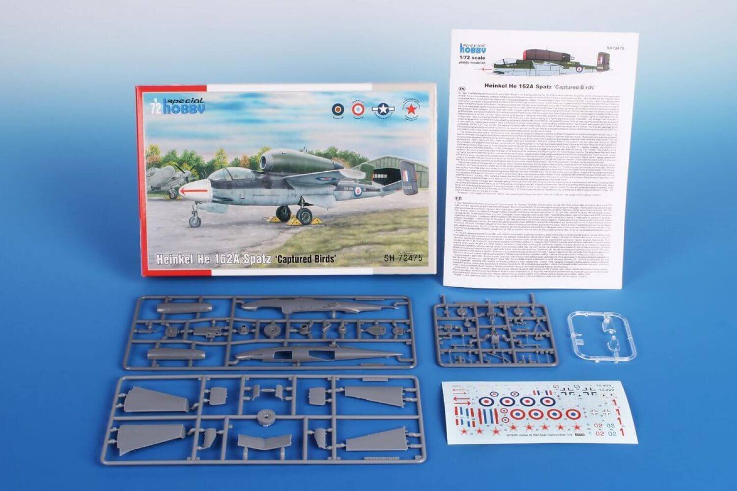 Special Hobby SH72475 - Heinkel He 162A Spatz 'Captured Birds', 1/72 цена и информация | Liimitavad mudelid | kaup24.ee