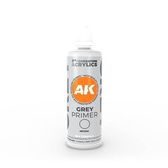 AK-Interactive 11241 - Grey Primer, (Грунт), 100ml цена и информация | Принадлежности для рисования, лепки | kaup24.ee