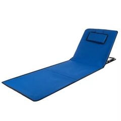 Пляжный коврик со спинкой H7, 150x50 см, синий цена и информация | Лежаки | kaup24.ee