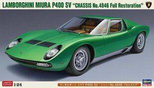 Hasegawa HG20652 - Lamborghini Miura P400 SV, 1/24 цена и информация | Склеиваемые модели | kaup24.ee