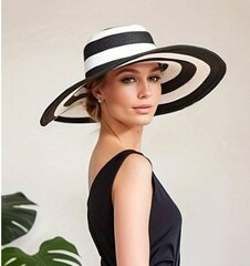 Naiste kübar, Electronics LV-1086, must, valge, 1 tk hind ja info | Naiste mütsid ja peapaelad | kaup24.ee