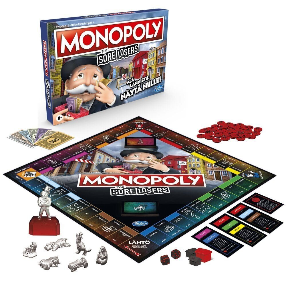 Lauamäng Hasbro Gaming Monopoly Sore Losers Edition, FI цена и информация | Lauamängud ja mõistatused | kaup24.ee