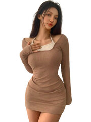 Платье для женщин Electronics LV-120019, коричневое цена и информация | Платья | kaup24.ee