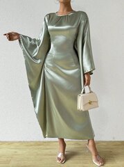 Праздничное однотонное платье с круглым вырезом и рукавами «летучая мышь», Electronics LV-120033, зеленый, 1 шт цена и информация | Платья | kaup24.ee