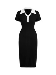 Платье в консервативном стиле с воротником, Electronics LV-120047, черно-белый, 1 шт цена и информация | Платья | kaup24.ee