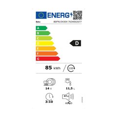 Beko BDFN15430X hind ja info | Nõudepesumasinad | kaup24.ee