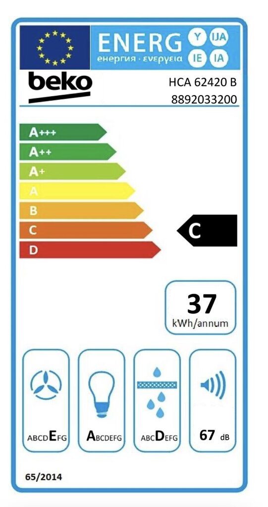 Beko HCA62420B hind ja info | Õhupuhastid | kaup24.ee