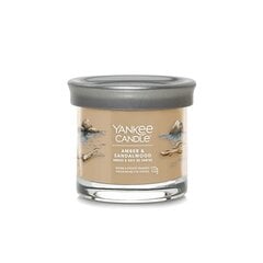 Yankee Candle Aroomiküünal Signature tumbler väike Amber - Sandlipuu 122 g hind ja info | Küünlad, küünlajalad | kaup24.ee