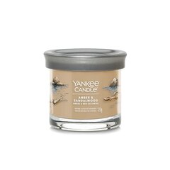 Yankee Candle Aroomiküünal Signature tumbler väike Amber - Sandlipuu 122 g hind ja info | Küünlad, küünlajalad | kaup24.ee