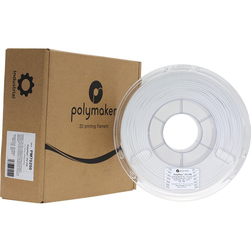 Polymaker Polymax PC-FR, 1kg, 1.75mm, valge цена и информация | Nutiseadmed ja aksessuaarid | kaup24.ee