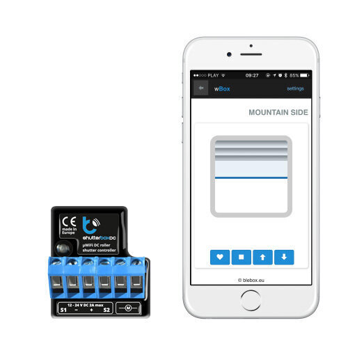 Elektriliste ruloode Blebox ShutterBox WiFi kontroller DC, 12-24V hind ja info | Nutiseadmed ja aksessuaarid | kaup24.ee