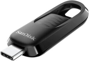 Zibatmiņa SanDisk Ultra Slider USB Type-C 128GB Black hind ja info | Mälupulgad | kaup24.ee