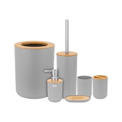 vannitoatarvikute komplekt (6 tk) , hall hind ja info | Vannitoa sisustuselemendid ja aksessuaarid | kaup24.ee