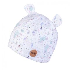 TuTu однослойная шапка из хлопка с ушками.
3-006061.
White-Turquoise. цена и информация | Шапки, перчатки, шарфики для новорожденных | kaup24.ee
