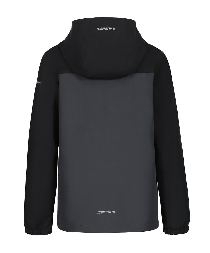 Icepeak laste softshell jope KONAN JR, tumehall-must hind ja info | Poiste joped | kaup24.ee