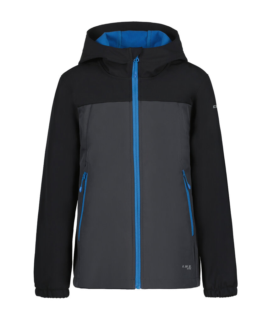 Icepeak laste softshell jope KONAN JR, tumehall-must hind ja info | Poiste joped | kaup24.ee