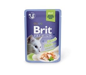 Brit Premium Delicate Fillets in Jelly Trout влажный корм для кошек, 85 г x 12 цена и информация | Кошачьи консервы | kaup24.ee