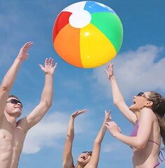 Портативный надувной пляжный мяч, Electronics LV-1097, разные цвета, 1 шт. цена и информация | Надувные и пляжные товары | kaup24.ee