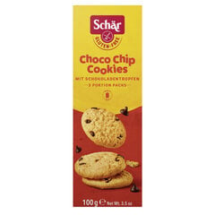 Безглютеновое печенье с шоколадной крошкой Schar Choco Chip, 100 г цена и информация | Сладости | kaup24.ee