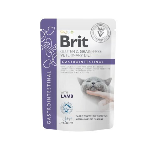 Brit GF Veterinary Diets Gastrointestinal märgtoit seedeprobleemidega kassidele, 85 g x 12 hind ja info | Konservid kassidele | kaup24.ee