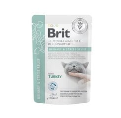 Brit GF Veterinary Diets Urinary märgtoit kassidele struviitkivide tekke vastu, 85 g x 12 hind ja info | Konservid kassidele | kaup24.ee