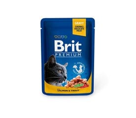 Brit Premium Salmon&Trout влажный корм для кошек, 100 г. x 12 цена и информация | Кошачьи консервы | kaup24.ee