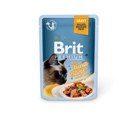 Brit Premium Delicate Fillets in Gravy Tuna märgtoit kassidele, 85 g x 12 hind ja info | Konservid kassidele | kaup24.ee