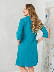 Женское платье из натуральных волокон Lega SK167, зелёный/синий цена и информация | Платья | kaup24.ee