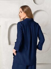 Женская рубашка из натурального волокна MK101, синий цена и информация | Женские блузки, рубашки | kaup24.ee