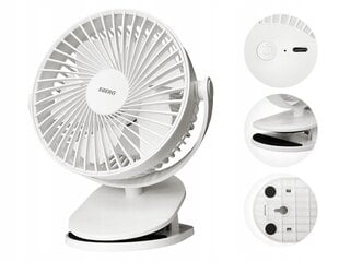 Klambriga ventilaator Eberg TIK Black, 5 W hind ja info | Ventilaatorid | kaup24.ee