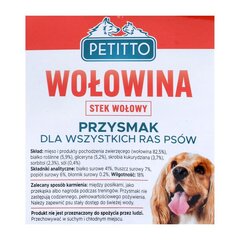 Petitto veiseliha pihvid, 500 g hind ja info | Maiustused koertele | kaup24.ee