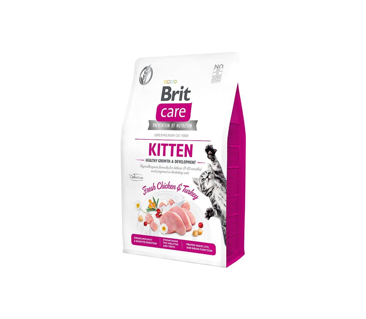 Brit Care Cat GF Kitten Healthy Growth&Development kuivtoit kassidele, 0,4 kg цена и информация | Kuivtoit kassidele | kaup24.ee