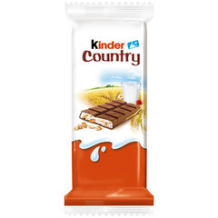 Šokolaadibatoon teraviljadega Kinder Country, 24 g hind ja info | Maiustused | kaup24.ee