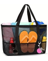 Большая сумка для пляжа, Electronics LV-2365, черная, 45х20 см цена и информация | Женские сумки | kaup24.ee