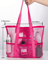 Большая сумка для пляжа, Electronics LV-2366, розовая, 45х20 см цена и информация | Женские сумки | kaup24.ee
