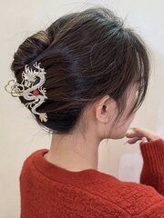 Заколка для волос в форме дракона из сплава в китайском стиле, Electronics LV-120104, золотой, 1 шт цена и информация | Аксессуары для волос | kaup24.ee