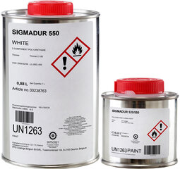 Tööstusvärv Sigmadur 550, 1L, valge hind ja info | Värvid | kaup24.ee