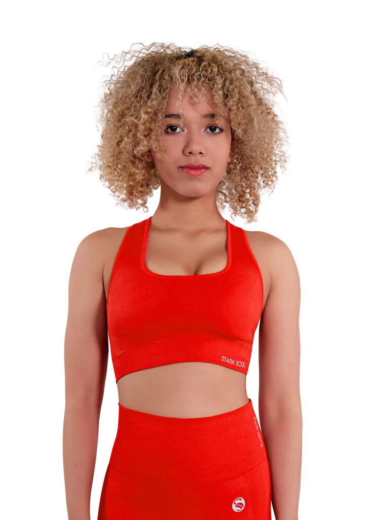 Spordirinnahoidja naistele Stark Soul® seamless microfiber sport bustier 5130, punane цена и информация | Naiste spordiriided | kaup24.ee