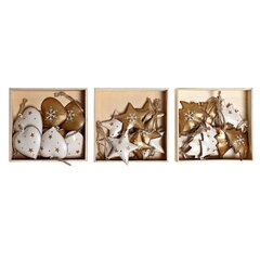 Подвесной декор DKD Home Decor Рождество Металл (10 x 10 x 3 cm) (3 штук) цена и информация | Ёлочные игрушки | kaup24.ee