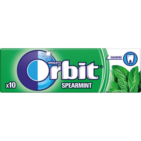 Suhkruvaba piparmündimaitseline närimiskumm Orbit Spearmint, 10 tk, 14 g hind ja info | Suuhügieen | kaup24.ee