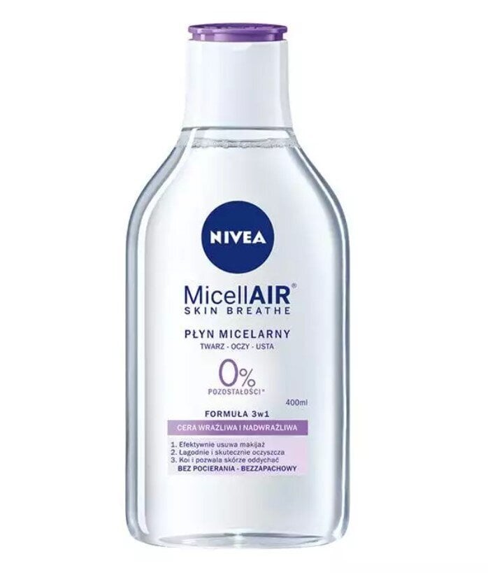 Mitsellaarvesi Nivea Sensitive, 400 ml hind ja info | Näopuhastusvahendid | kaup24.ee