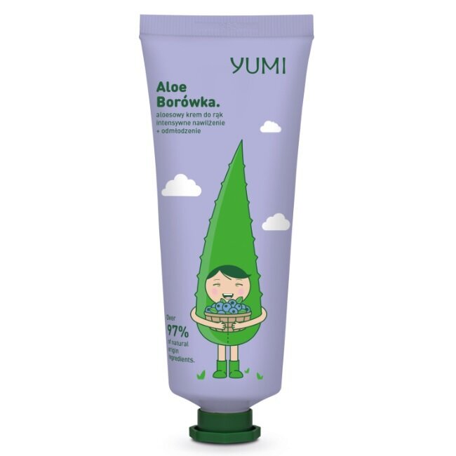 Kätekreem Yumi Aloe Blueberry, 75 ml hind ja info | Kehakreemid, kehaspreid | kaup24.ee