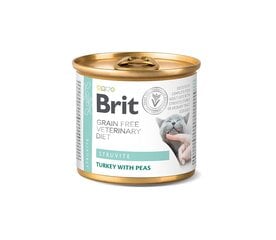 Brit GF Veterinary Diets Struvite влажный корм для кошек с заболеваниями мочевыводящих путей, 200 г. x 12 цена и информация | Кошачьи консервы | kaup24.ee